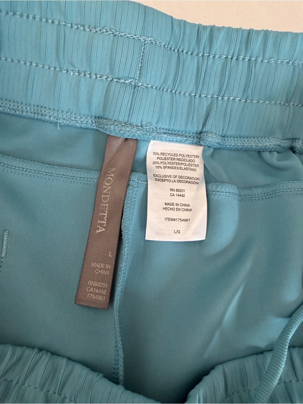 Mondetta-Women’s Blue Scuba Short Ribbed Active Short Size L NEW WITH TAGS. - Picture 15 of 16